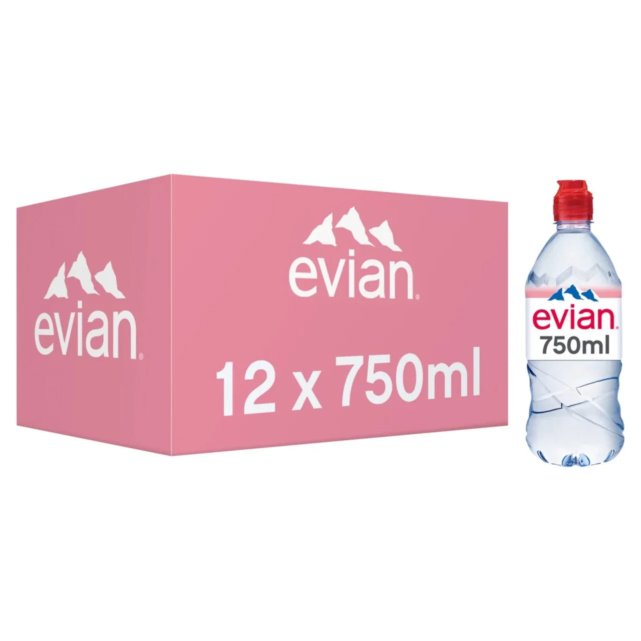 Evian Water Sport Cap 12x750ml