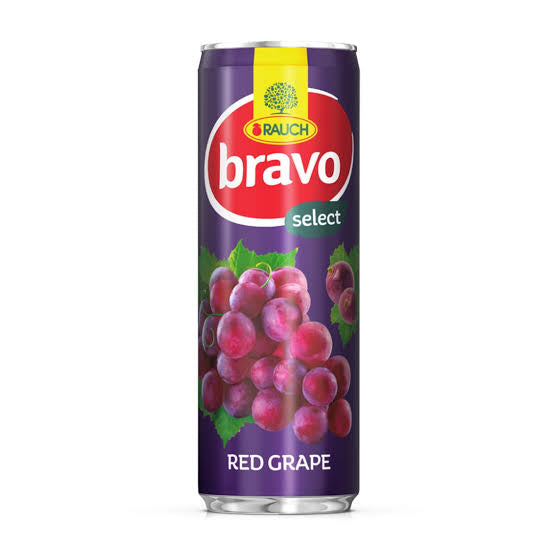 Bravo Red Grape Juice Can 24x250ml
