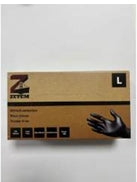 ZETEM NITRILE GLOVES Powder free BLACK  10 x 100S