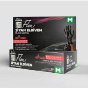 REFLEX FLEX GLOVES BLACK POWDER FREE (M) 20 x 100S