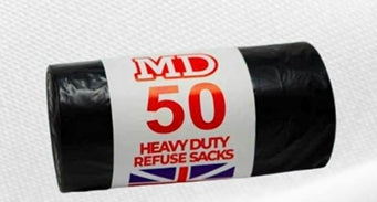 MD 50 HEAVY DUTY REFUSE SACKS 10X50
