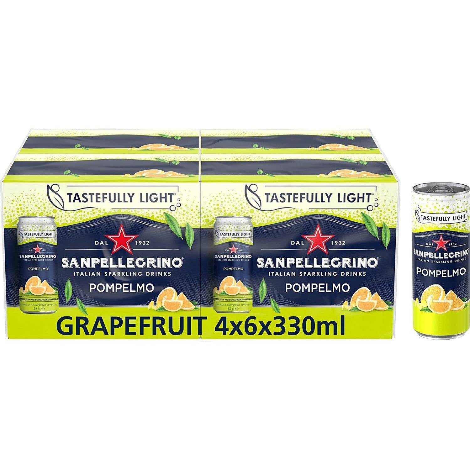 San Pellegrino Sparkling Grapefruit (Pompelmo) Cans 24x330ml